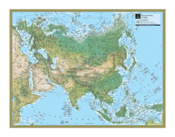 Asia Physical Wall Map