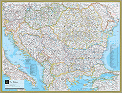 The Balkans Wall Map National Geographic