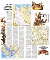 British Columbia, Alberta and Yukon Wall Map 1978