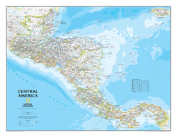 Central America 2010 Wall Map
