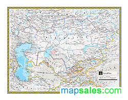 Central Asia Wall Maps by National Geographic