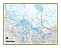 Central Canada Wall Maps by National Geographic