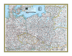 Central Europe Wall Map National Geographic