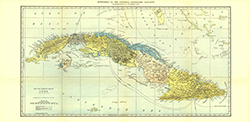 Cuba 1906 Wall Map