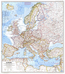 Europe 1969 Wall Map