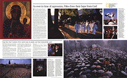 The Face and Faith of Poland 1982 Wall Map National Geographic
