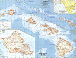 Hawaii 1960 Wall Map