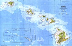 Hawaii 1976 Wall Map