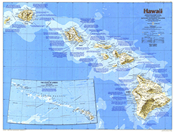 Hawaii 1983 Wall Map