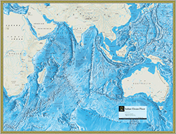 Indian Ocean Floor Wall Maps by National Geographic