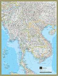 Indochina Wall Map National Geographic