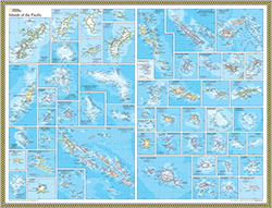 Islands of the Pacific Wall Map National Geographic