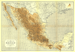 Mexico 1911 Wall Map National Geographic