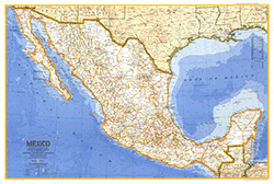 Mexico 1973 Wall Map