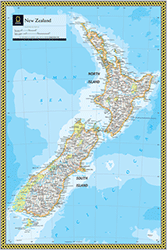 New Zealand Wall Maps by National Geographic