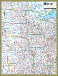 North Central US Wall Map National Geographic