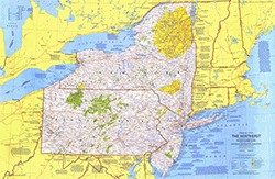 Northeast US 1978 Wall Maps by National Geographic