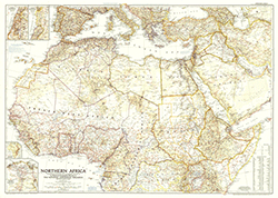 Northern Africa 1954 Wall Maps by National Geographic