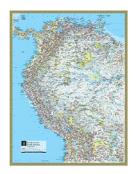 Northwestern South America Wall Map National Geographic
