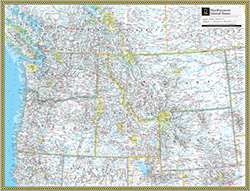 Northwestern US Wall Maps by National Geographic