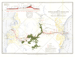 Panama Canal 1905 Wall Map