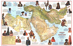 People of the Middle East 1972 Wall Map