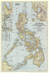 Philippines 1945 Wall Map