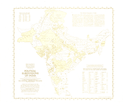 Political India 1946 Wall Maps by National Geographic
