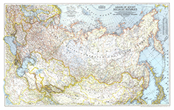 Russia 1944 Wall Map National Geographic