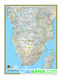 Southern Africa Wall Map National Geographic
