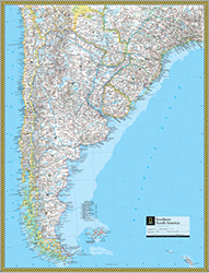 Southern South America Wall Map National Geographic