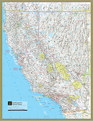 Southwestern US Wall Map National Geographic