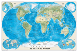 The Physical World Wall Map