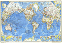 The World 1970 Wall Maps by National Geographic