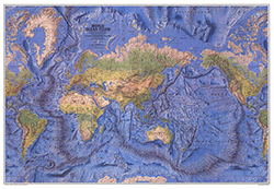The World Ocean Floor 1981 Wall Map National Geographic