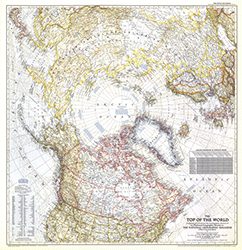 Top of the World 1949 Wall Maps by National Geographic