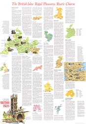 Travelers British Isles 1974 Wall Maps by National Geographic