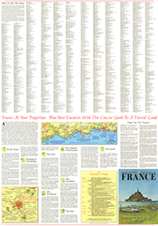 Travelers France 1971 Wall Maps by National Geographic