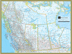 Western Canada Wall Maps by National Geographic