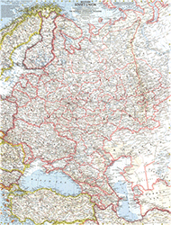 Western Russia 1959 Wall Map