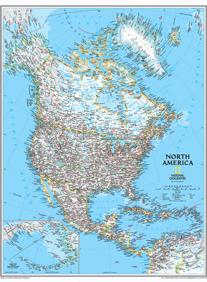 North America Wall Map