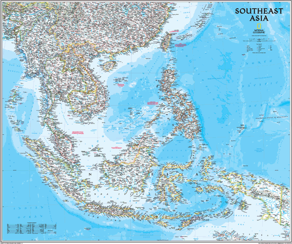 Southeastern Asia Wall Map