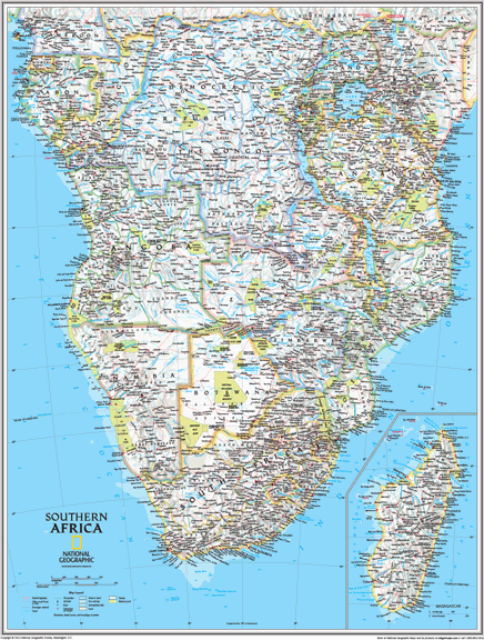 Southern Africa Wall Map