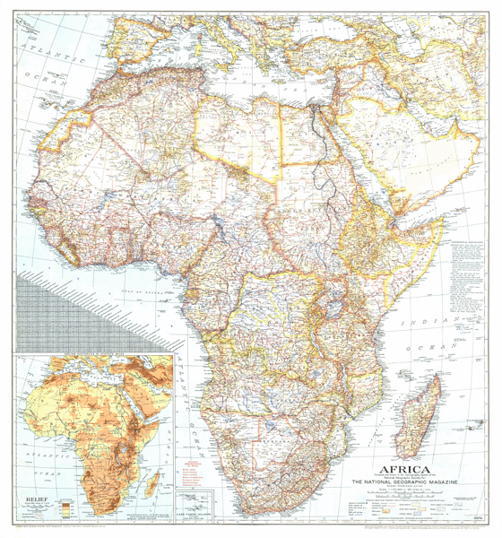 Africa 1943 Wall Map