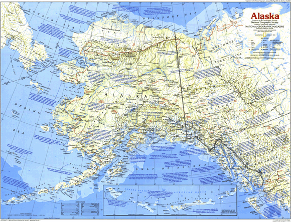 Alaska 1984 Wall Map