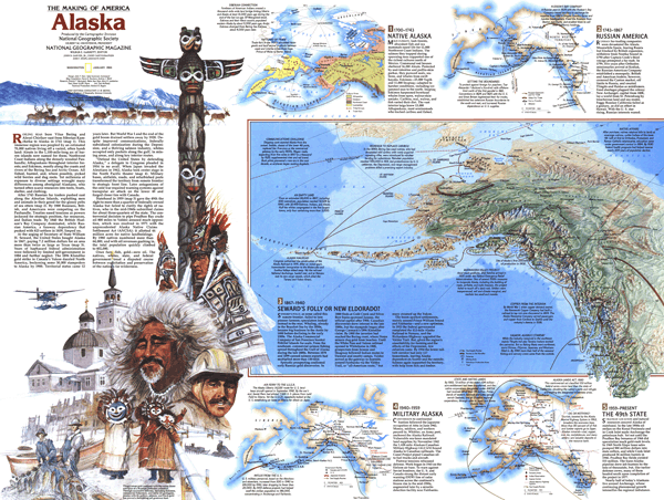 Alaska 1984 Wall Map Part B