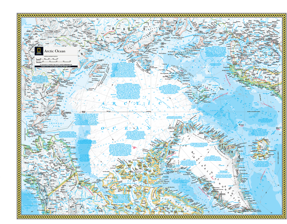 Arctic Ocean Wall Map