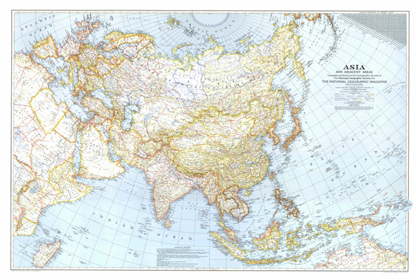 Asia 1942 Wall Map