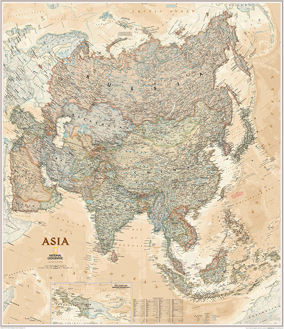 Asia Executive Wall Map
