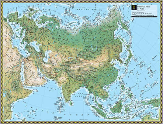 Physical 7 Continent Maps Classroom Pull Down 7 Map Bundle